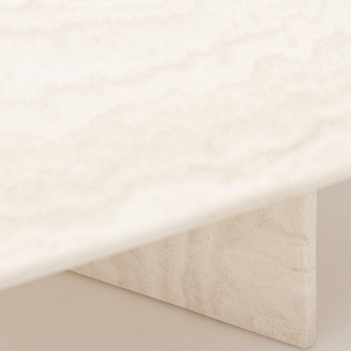 Haven Oval Coffee Table - White Travertine