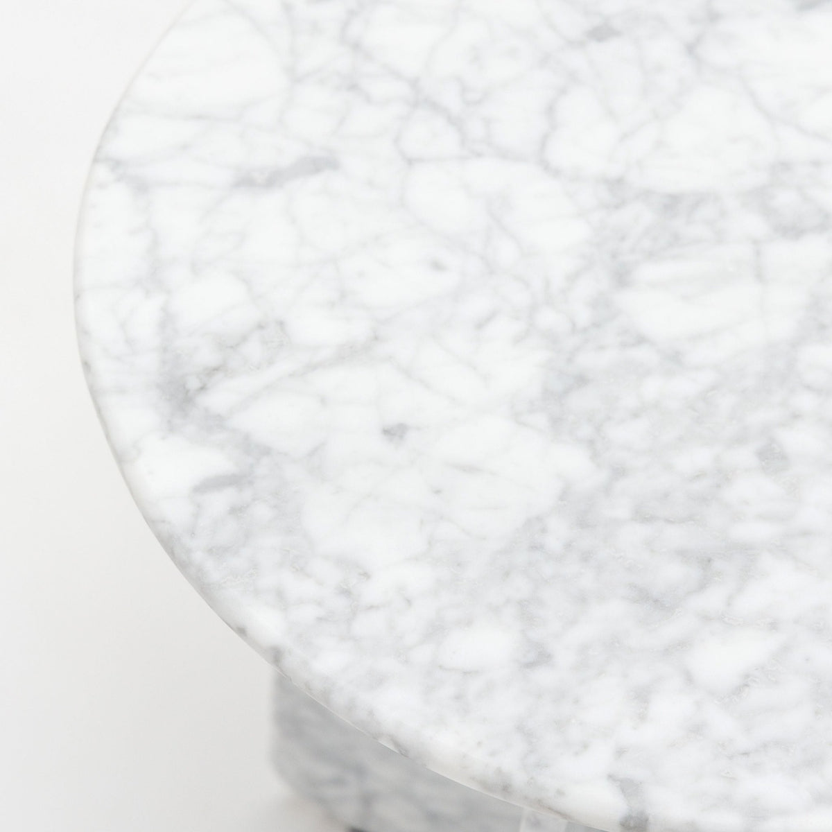 Haven Round Side Table - Carrara Marble - Side Tables Loom Collection Loom Collection Dubai