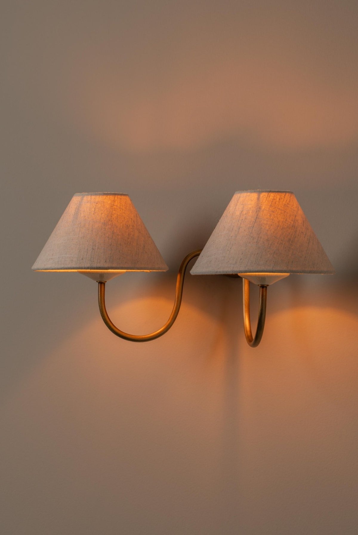 Holland Aged Brass Double Wall Light - Lights&Lamps Loom Collection Dubai