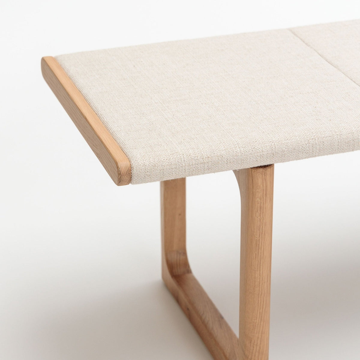 Hover Bench - Light Oak & Oatmeal - Benches Tolv Loom Collection Dubai