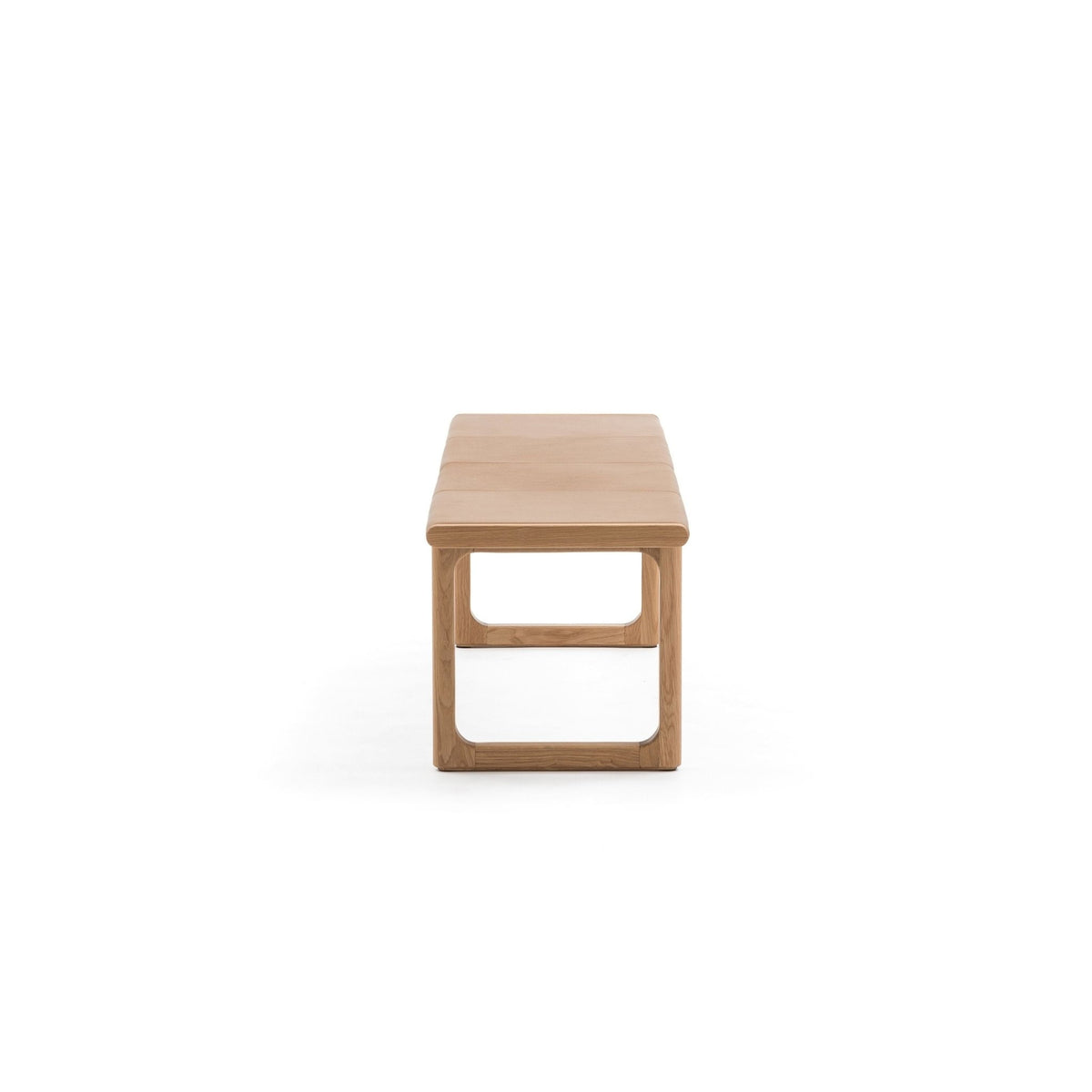 Hover Bench - Light Oak & Pecan Leather - Benches Tolv Loom Collection Dubai
