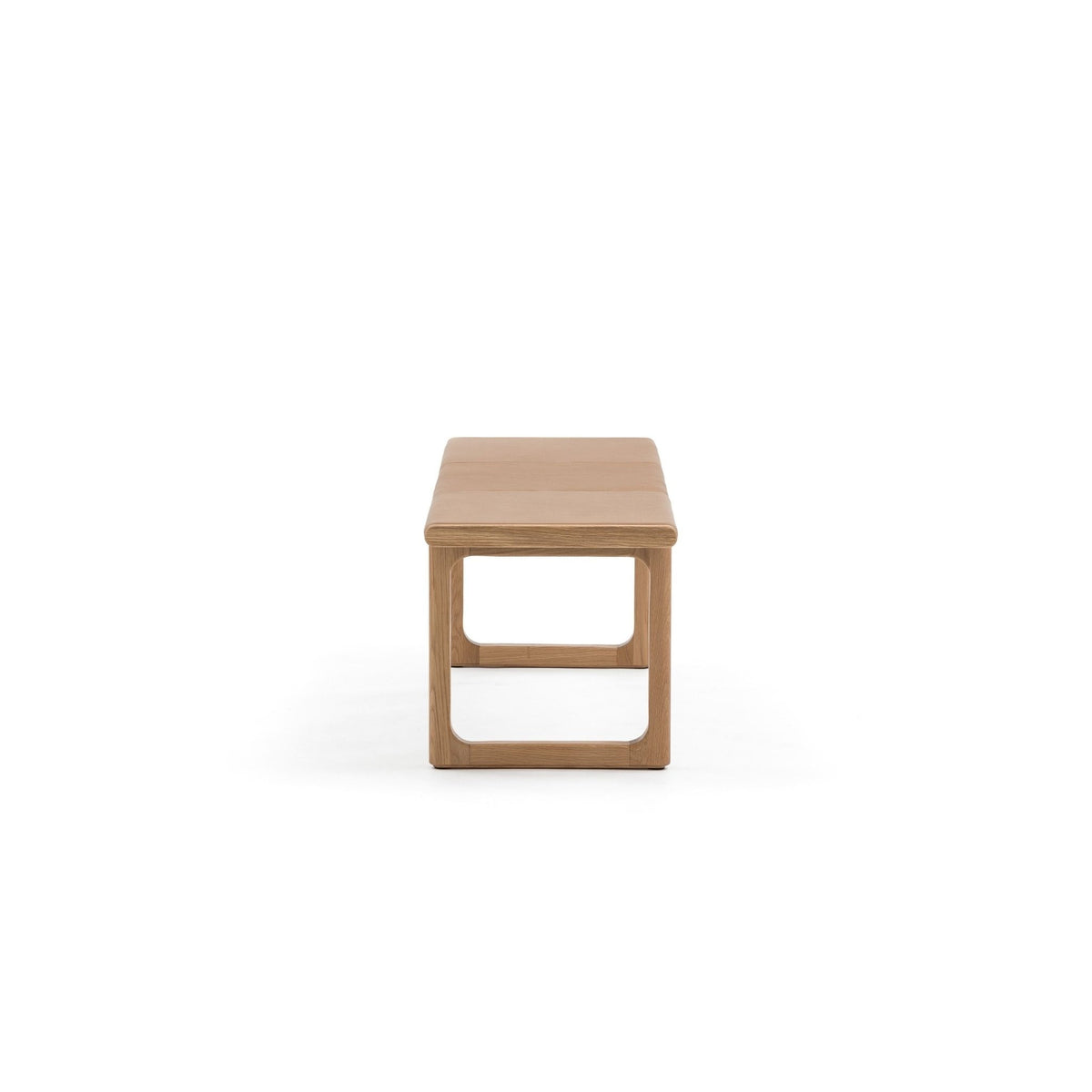 Hover Bench - Light Oak & Pecan Leather - Benches Tolv Loom Collection Dubai