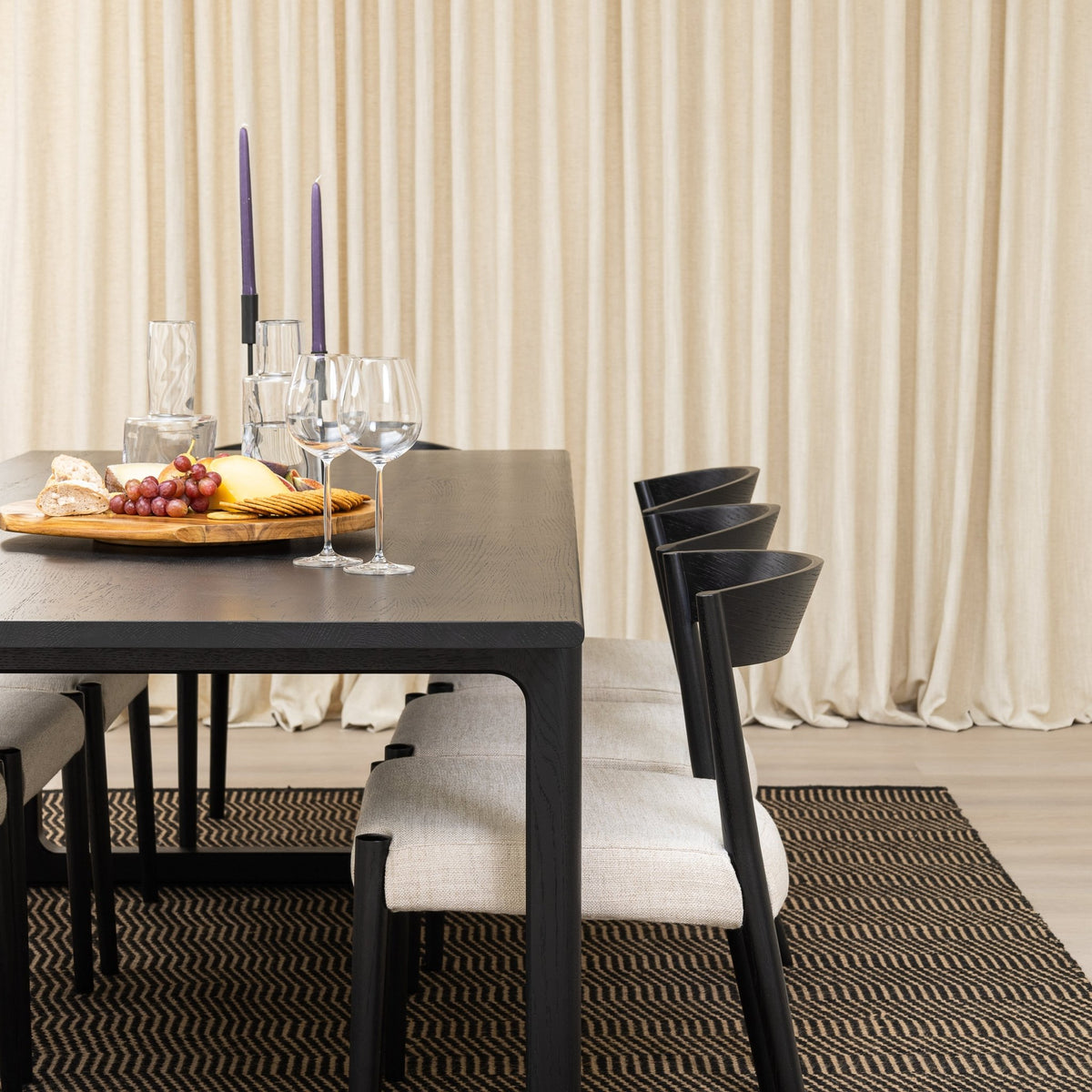 Hover Dining Table - Black Oak