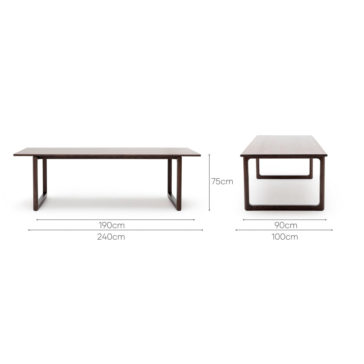 Hover Dining Table - Espresso Oak