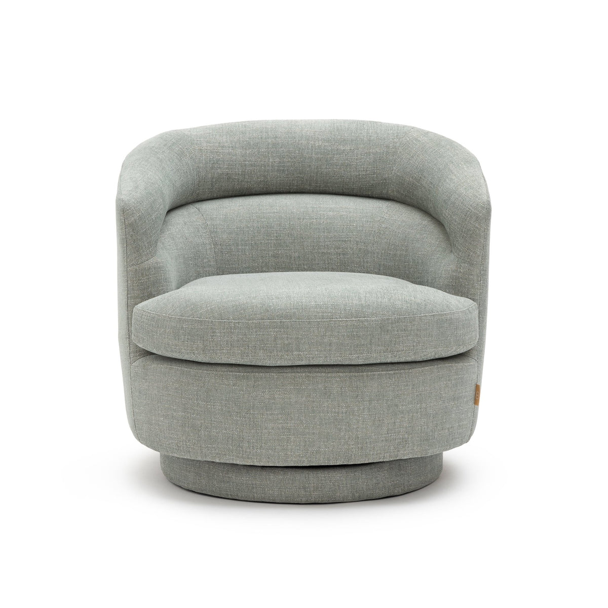 Hugo Swivel Chair - Seashell Blue
