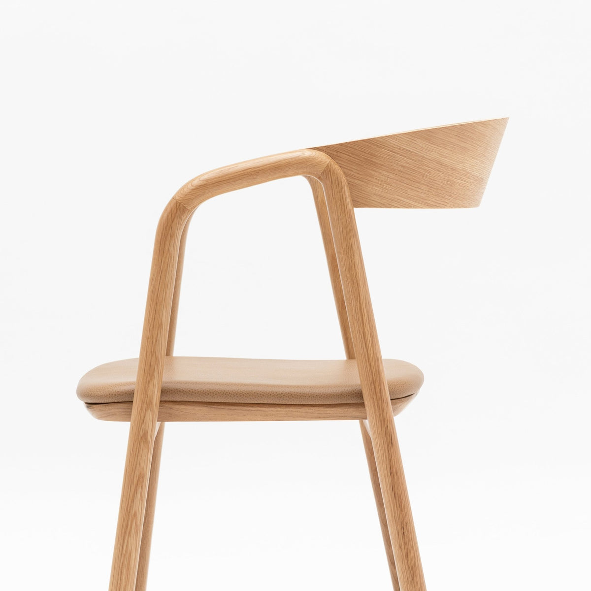 Inlay Chair - Light Oak & Pecan Leather