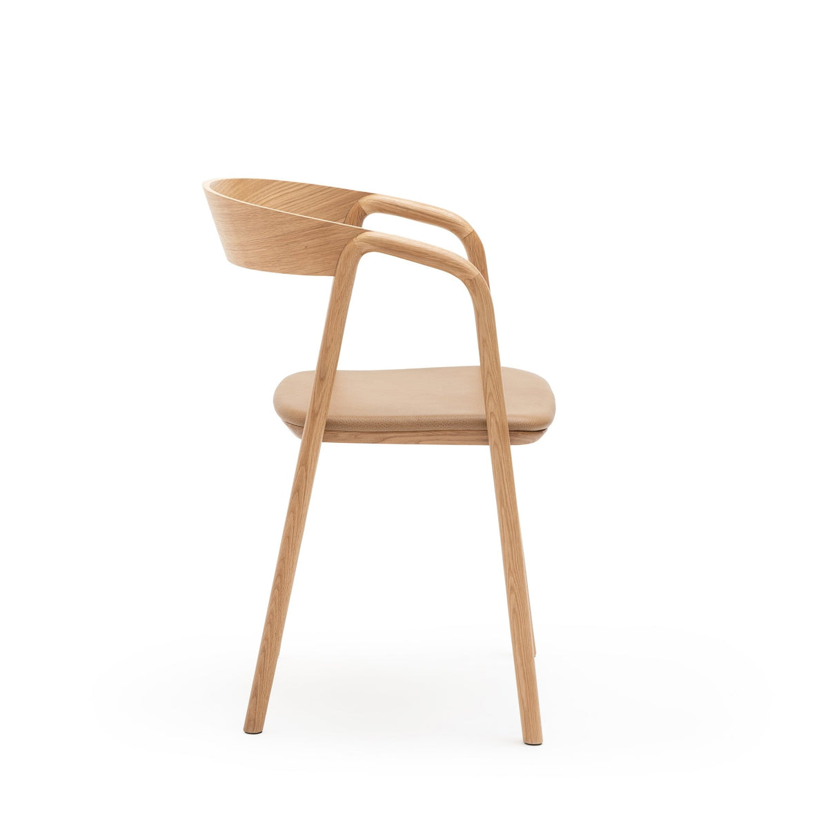 Inlay Chair - Light Oak & Pecan Leather