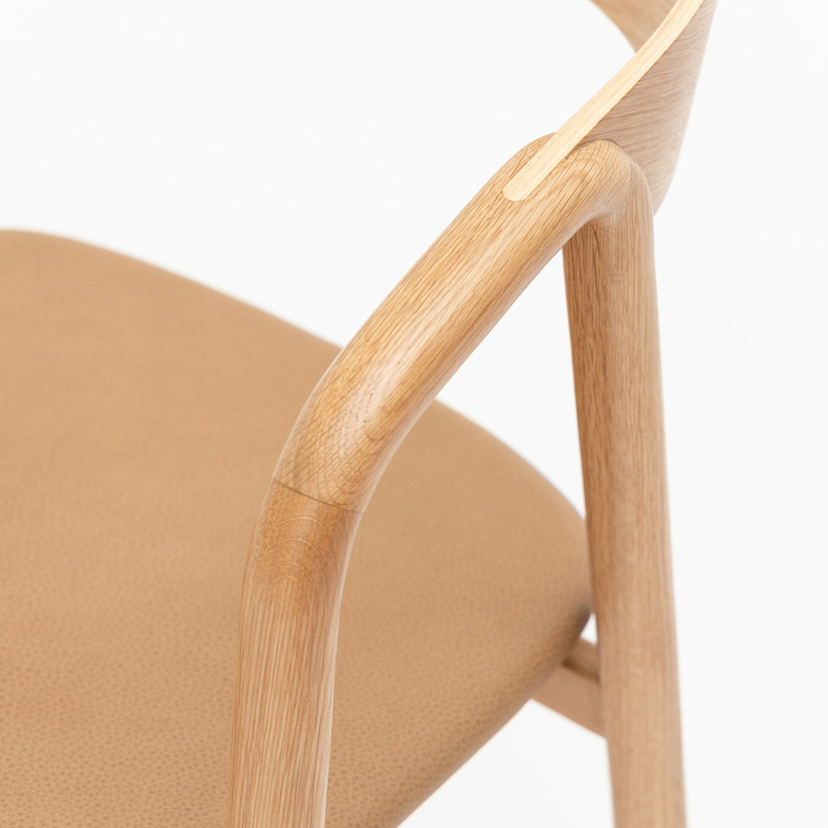 Inlay Chair - Light Oak & Pecan Leather