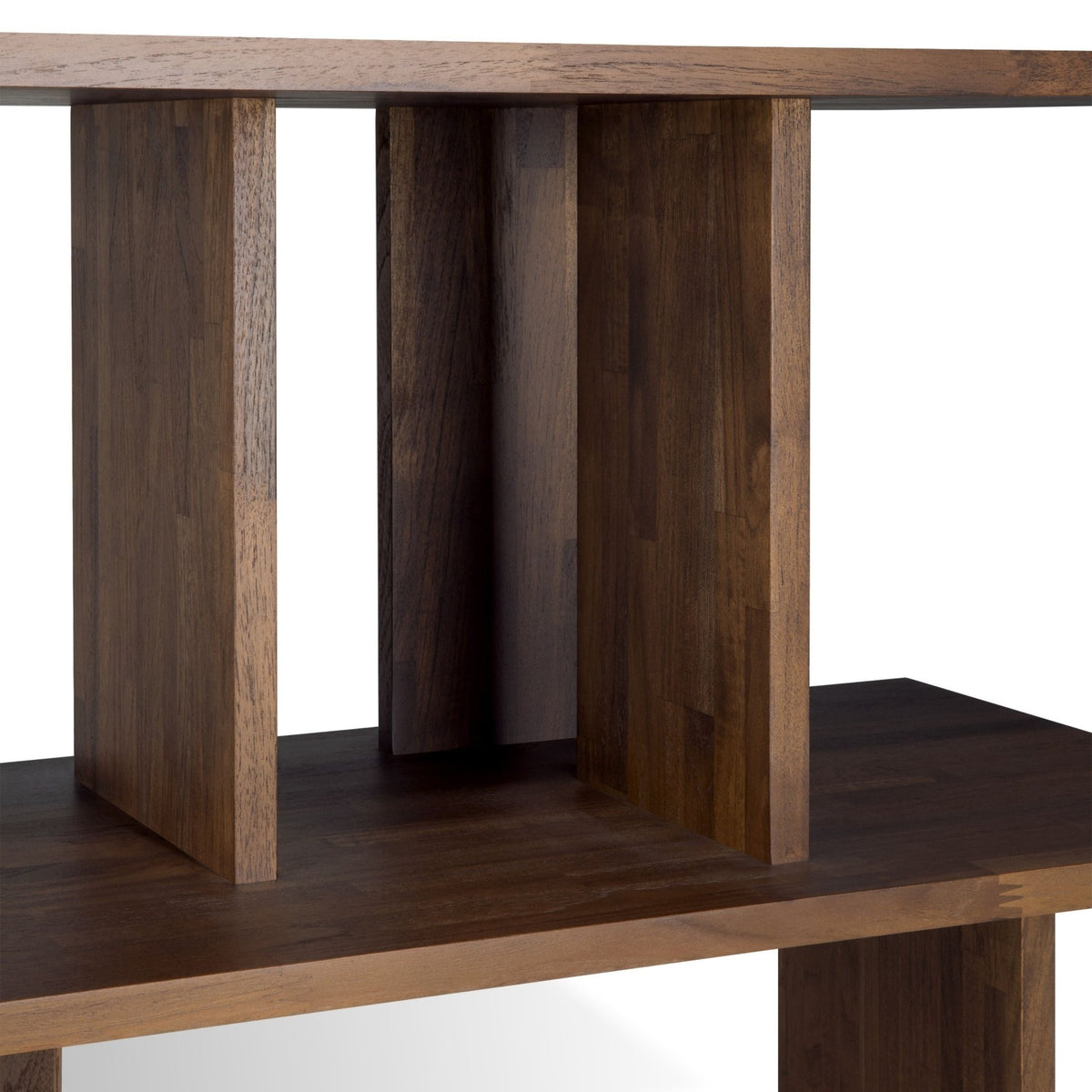 Irregular Rack - Varnished Teak - Brown - Shelving Ethnicraft Loom Collection Dubai