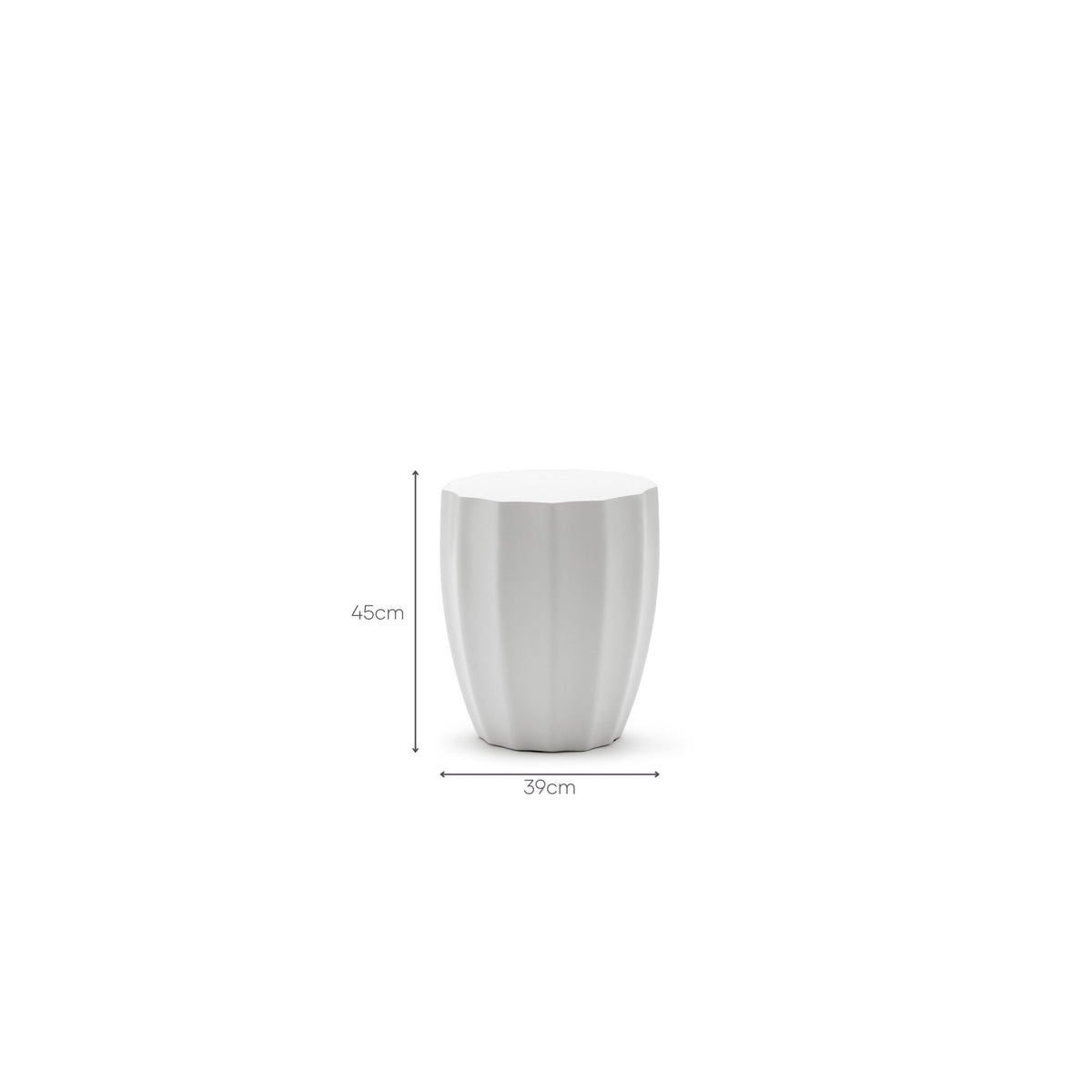 Joy Stool - Chalk - Side Tables Loom Collection Loom Collection Dubai