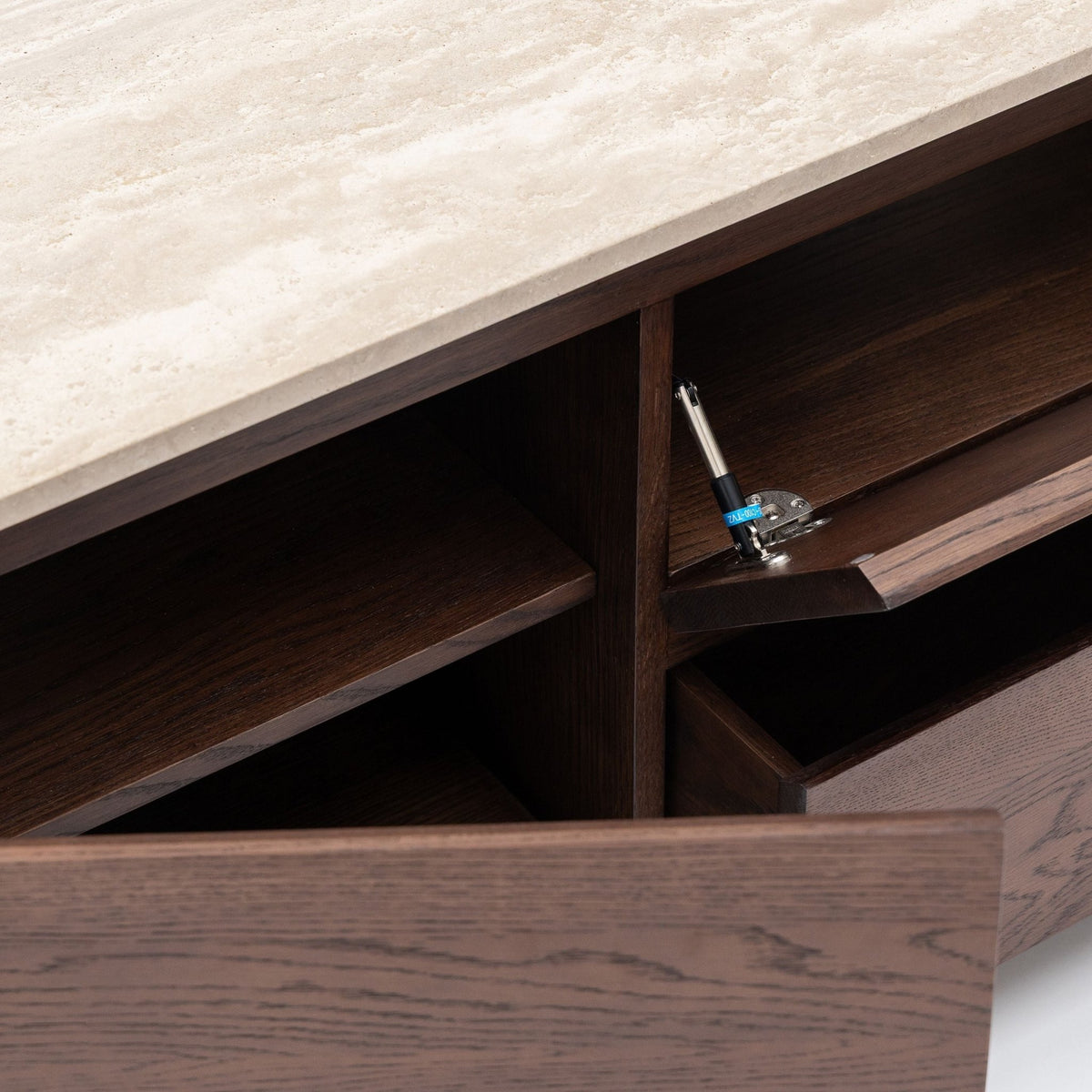 Kami 220 Entertainment Unit - Espresso Oak & Travertine - TV and Entertainment Units Tolv Loom Collection Dubai