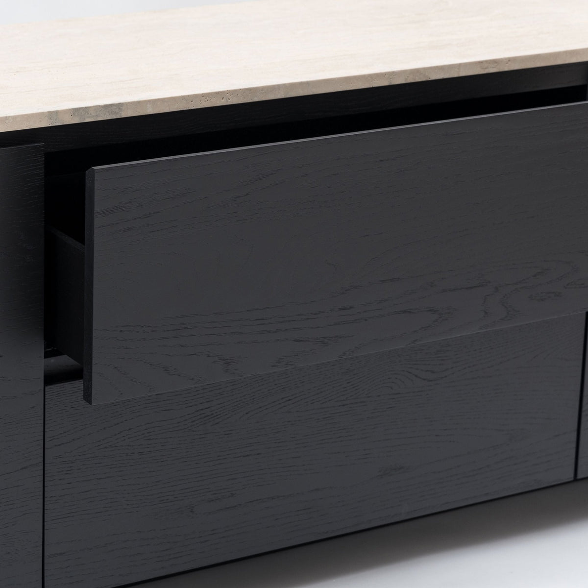 Kami 220 Sideboard - Black Oak & Travertine - Buffets & Sideboards Tolv Loom Collection Dubai