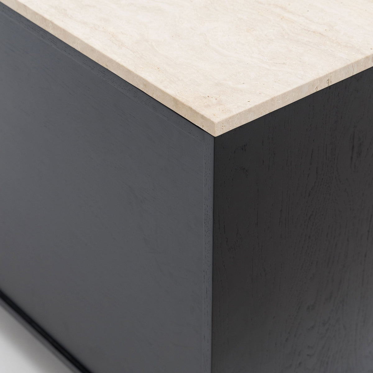 Kami 220 Sideboard - Black Oak & Travertine - Buffets & Sideboards Tolv Loom Collection Dubai