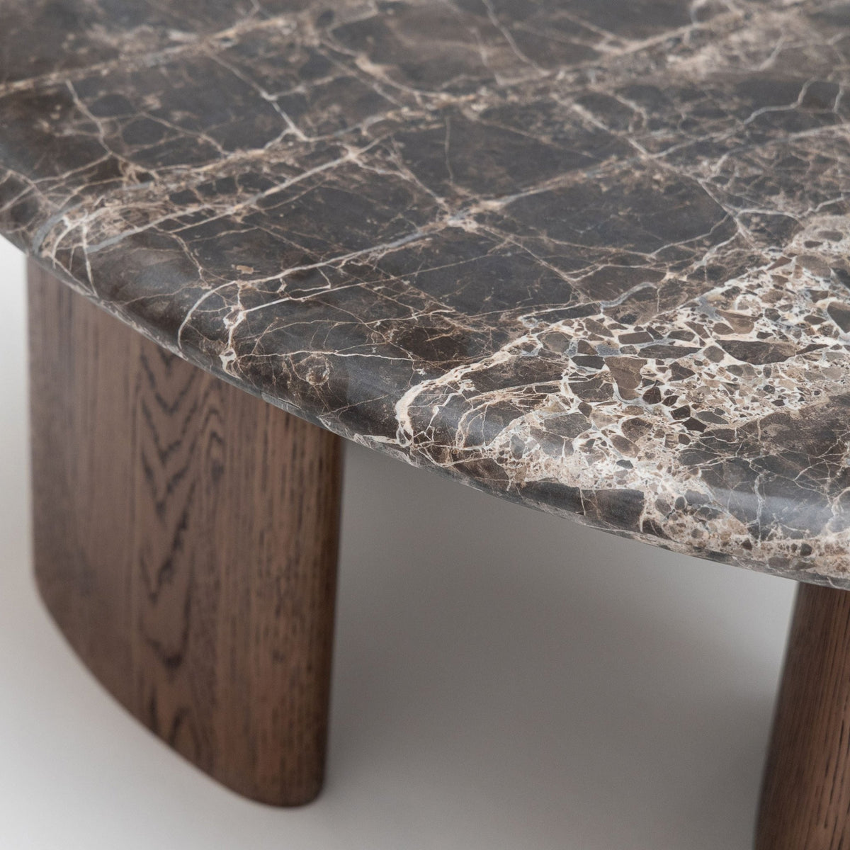 Kora Coffee Table Medium - Dark Emperador & Espresso Oak - Coffee Tables Natadora Loom Collection Dubai