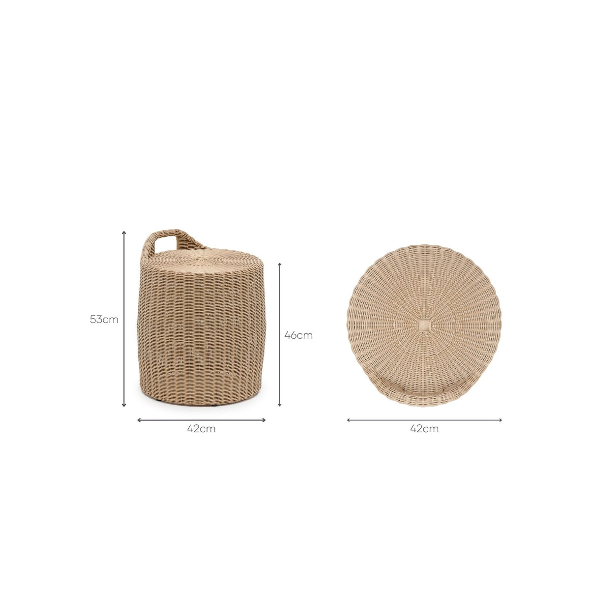 Kos Stool - Natural - Side Tables Loom Collection Loom Collection Dubai