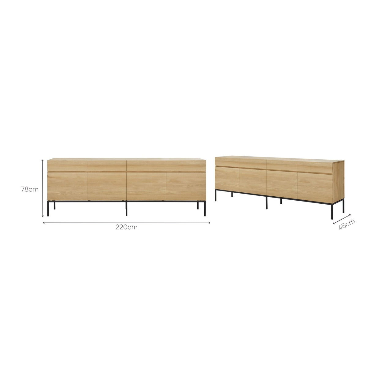 Ligna Sideboard - Oak - Buffets & Sideboards Ethnicraft Loom Collection Dubai