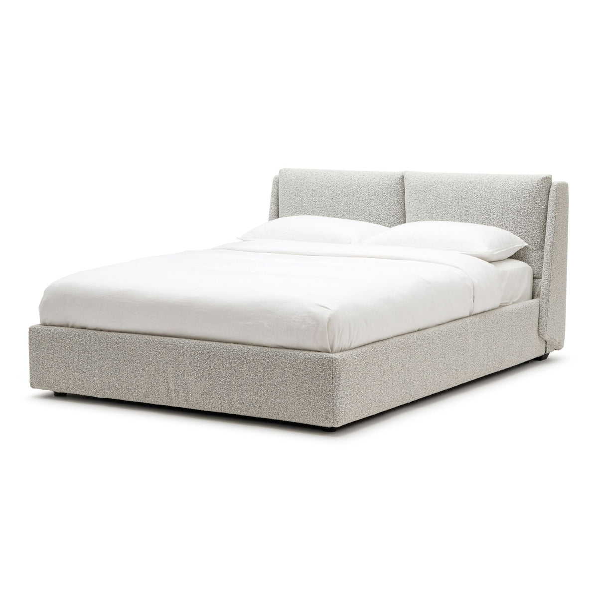 Lorenzo Bed With Storage - Salt & Pepper - Beds Loom Collection Loom Collection Dubai