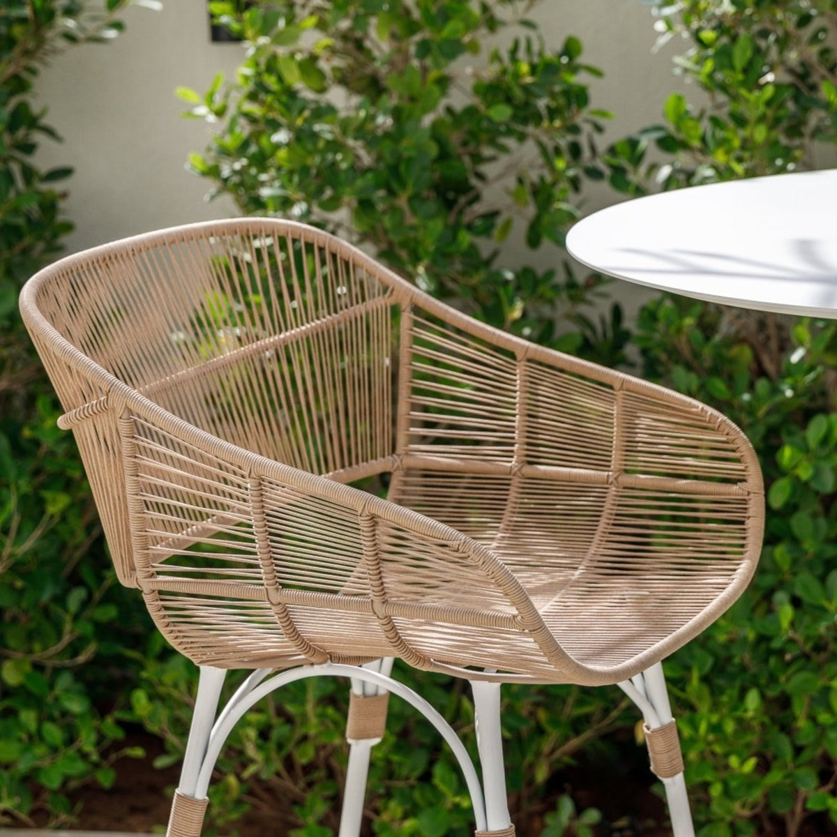 Marina Bar Stool - Stonewhite & Natural
