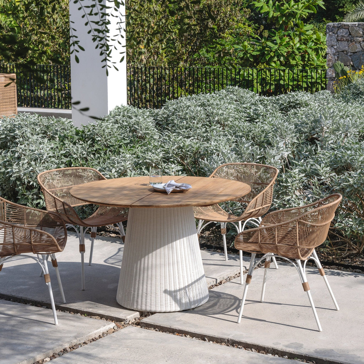 Marina Dining Armchair - Stonewhite & Natural