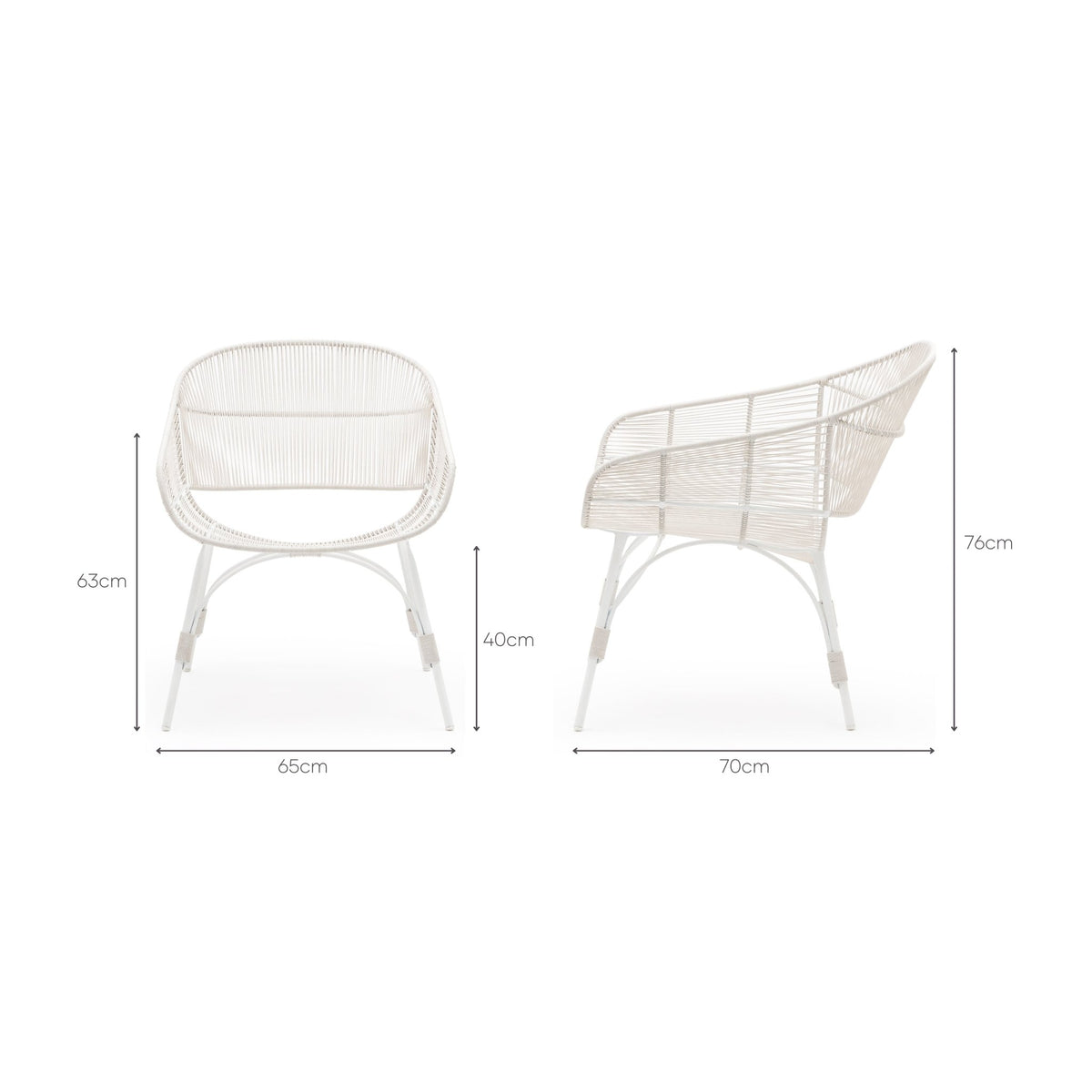 Marina Lounge Chair - Stonewhite Chalk