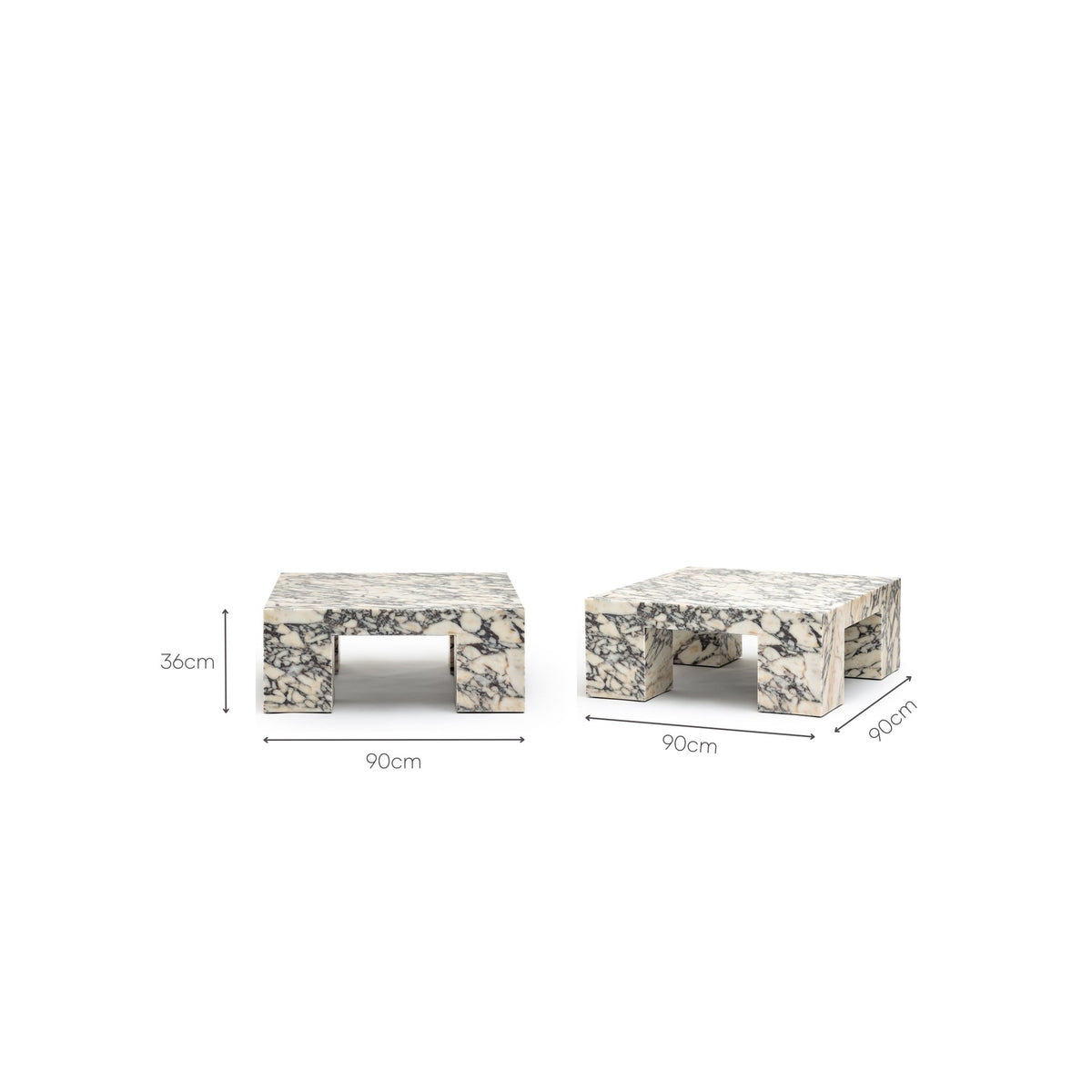 Marlowe Coffee Table - Calacatta Viola - Coffee Tables Loom Collection Loom Collection Dubai