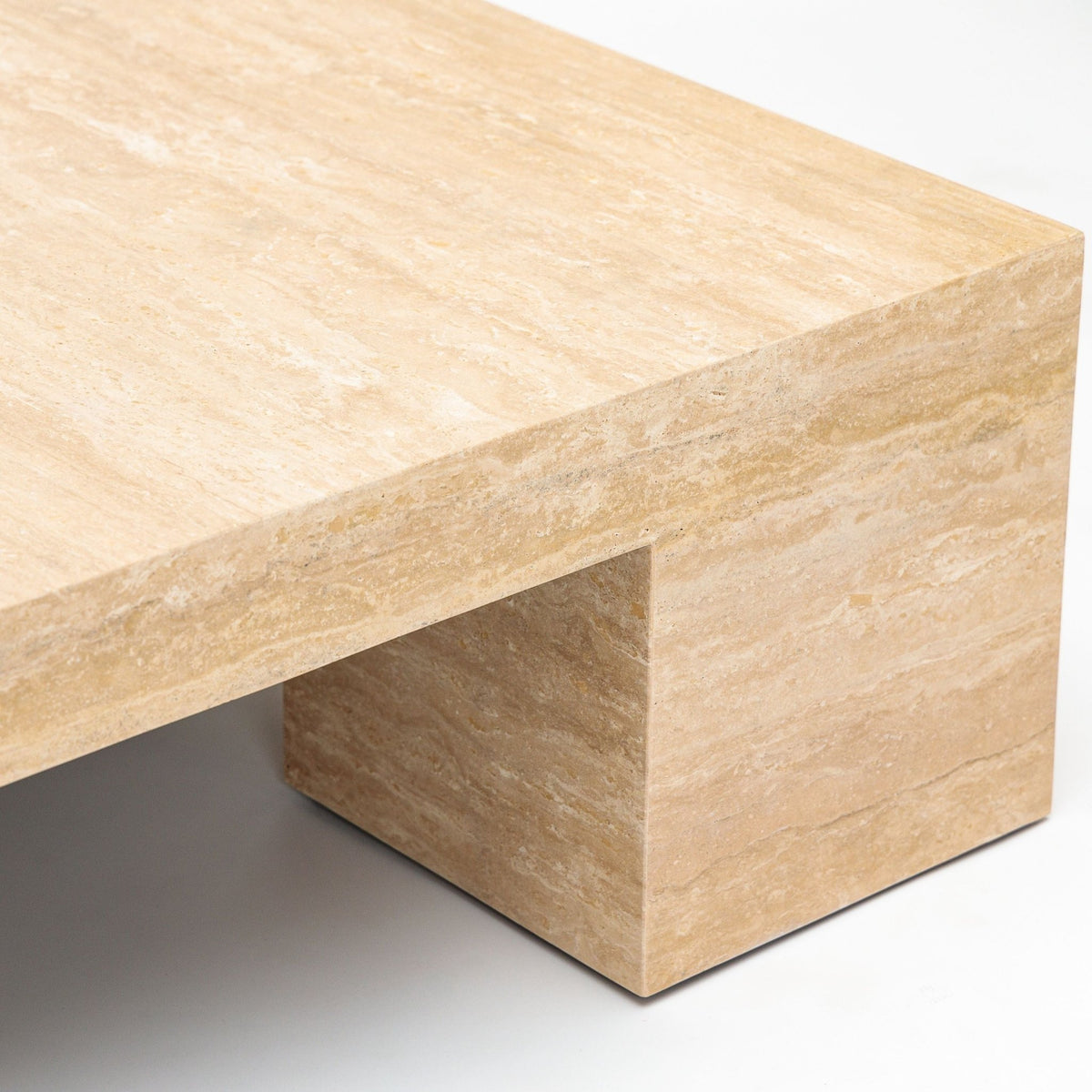 Marlowe Coffee Table - Travertine - Coffee Tables Loom Collection Loom Collection Dubai