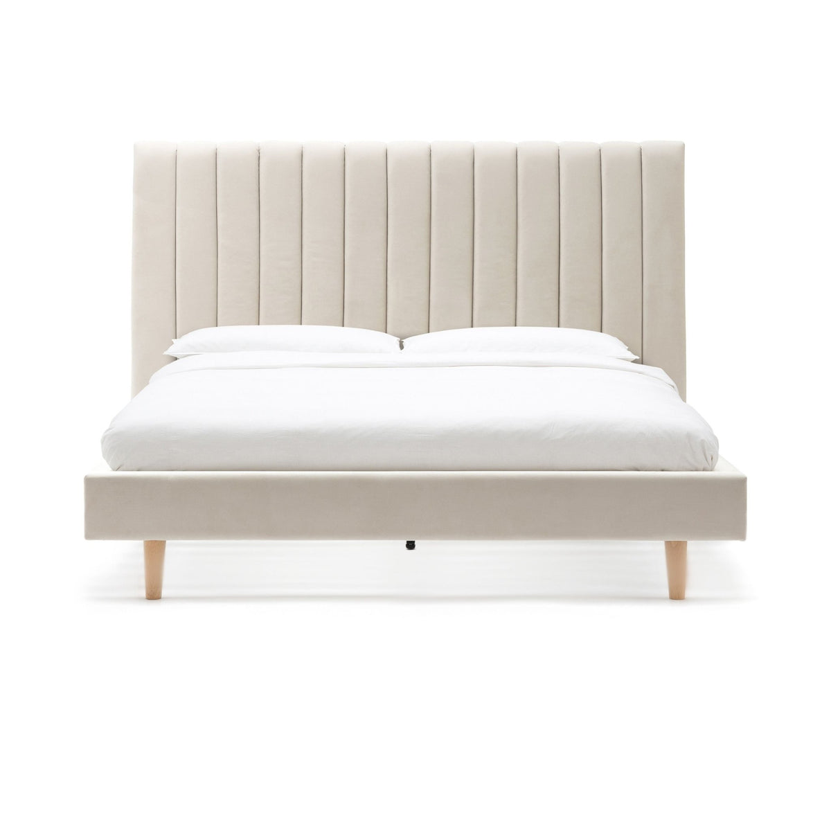 Martina Standard Bed - Beige - Beds Loom Collection Loom Collection Dubai