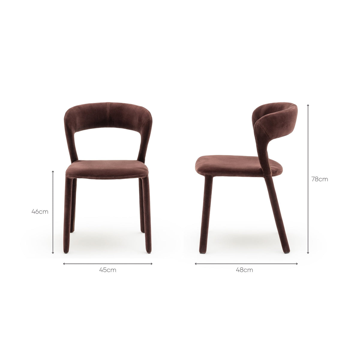 Monaco Dining Chair - Burgundy