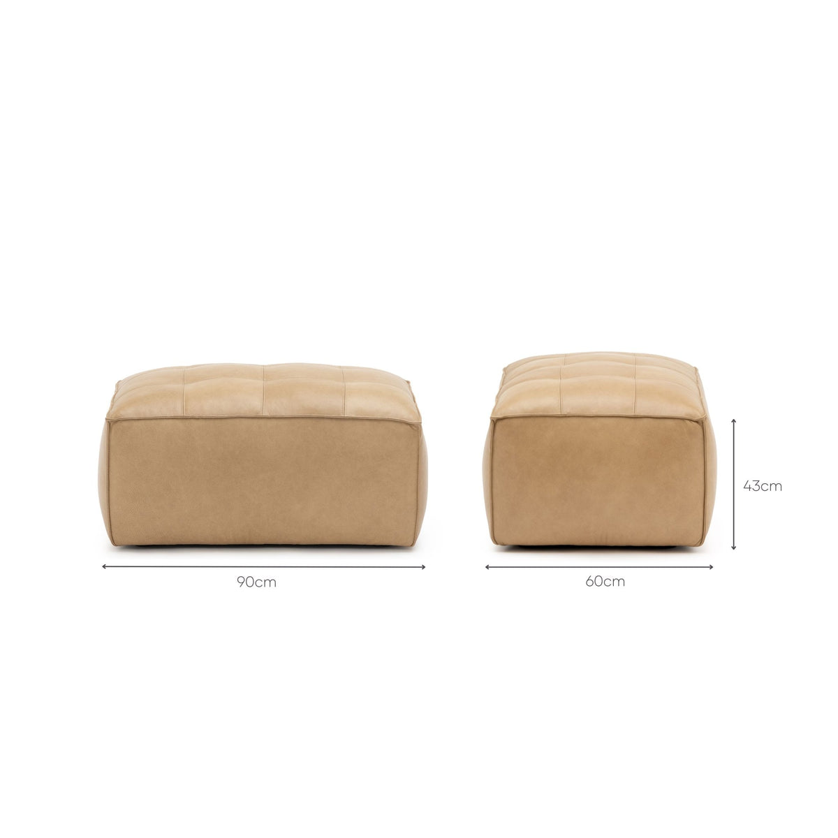 Muse Ottoman - Arena Leather