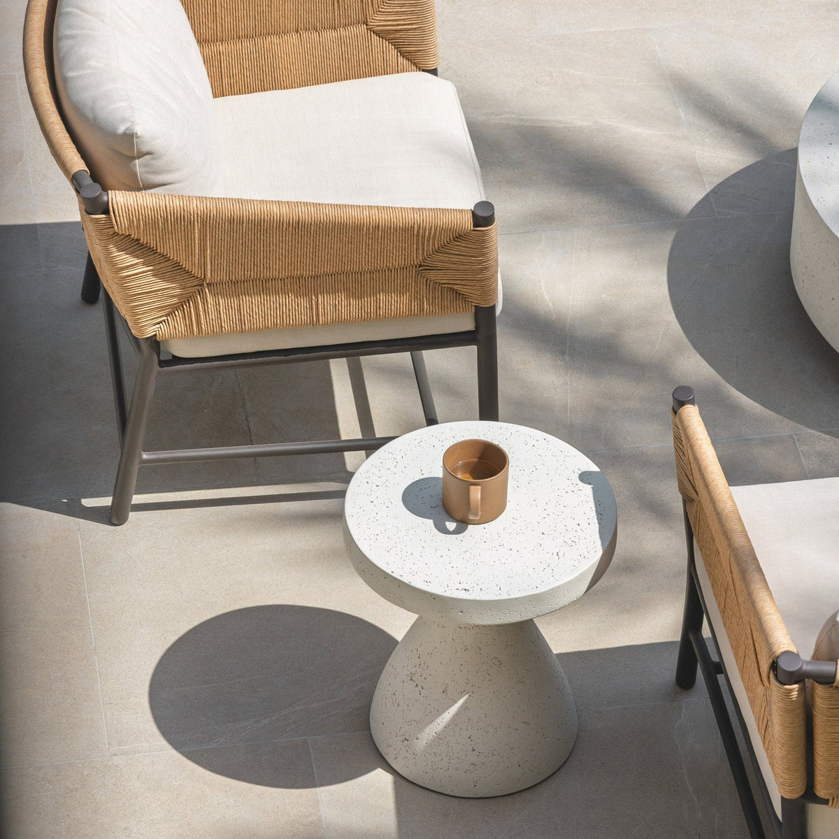 Myco Side Table - Ivory - Side Tables Loom Collection Loom Collection Dubai