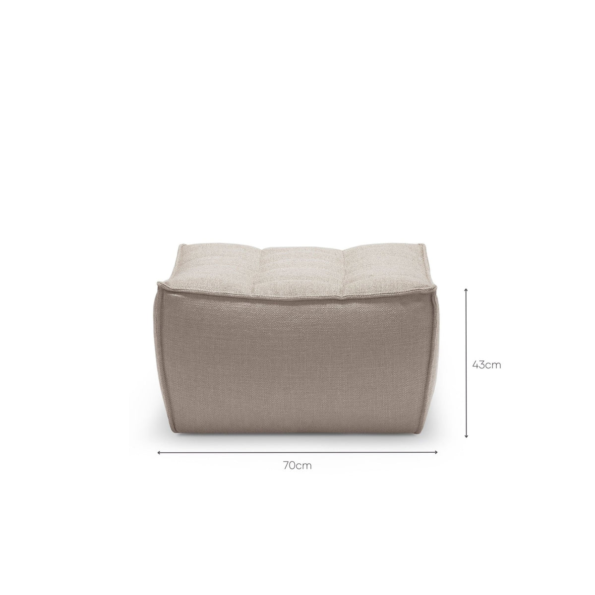 N701 Footstool - Beige - Ottomans Ethnicraft Loom Collection Dubai