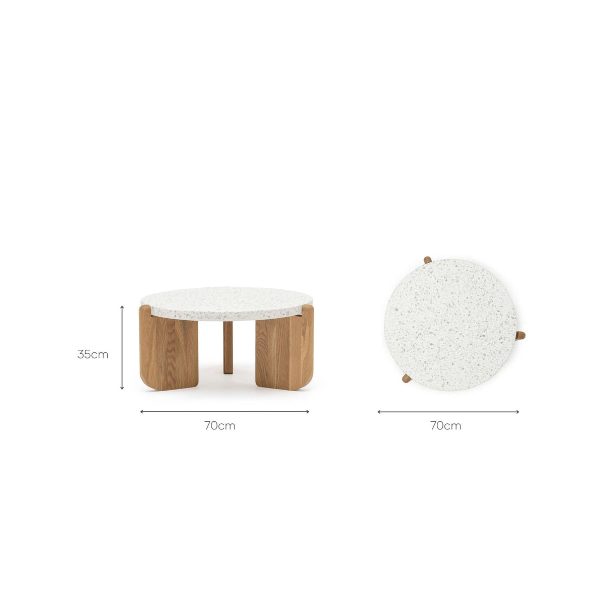 Native Coffee Table - Nougat & Light Oak - Coffee Tables Tolv Loom Collection Dubai
