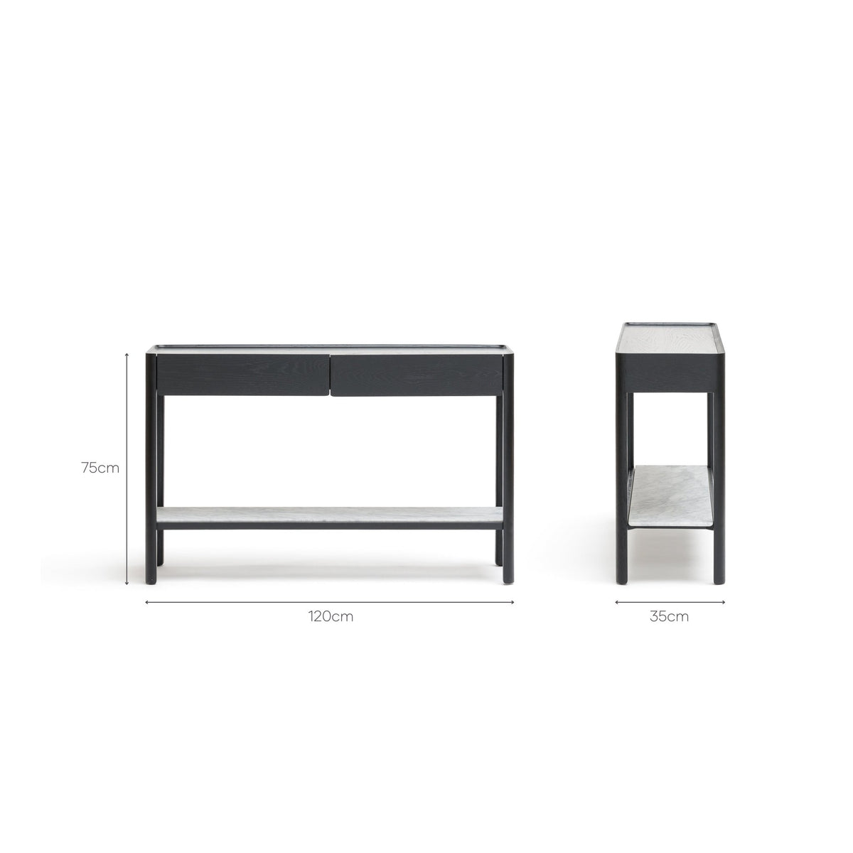 Nell Console - Black Oak & Bianca Carrara