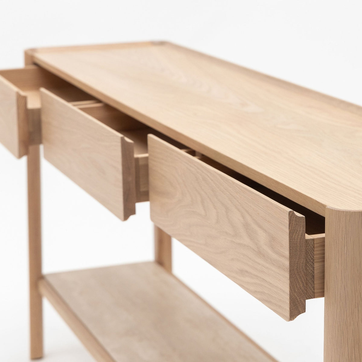 Nell Console - Blonde Oak & Travertine - Tolv Loom Collection Dubai