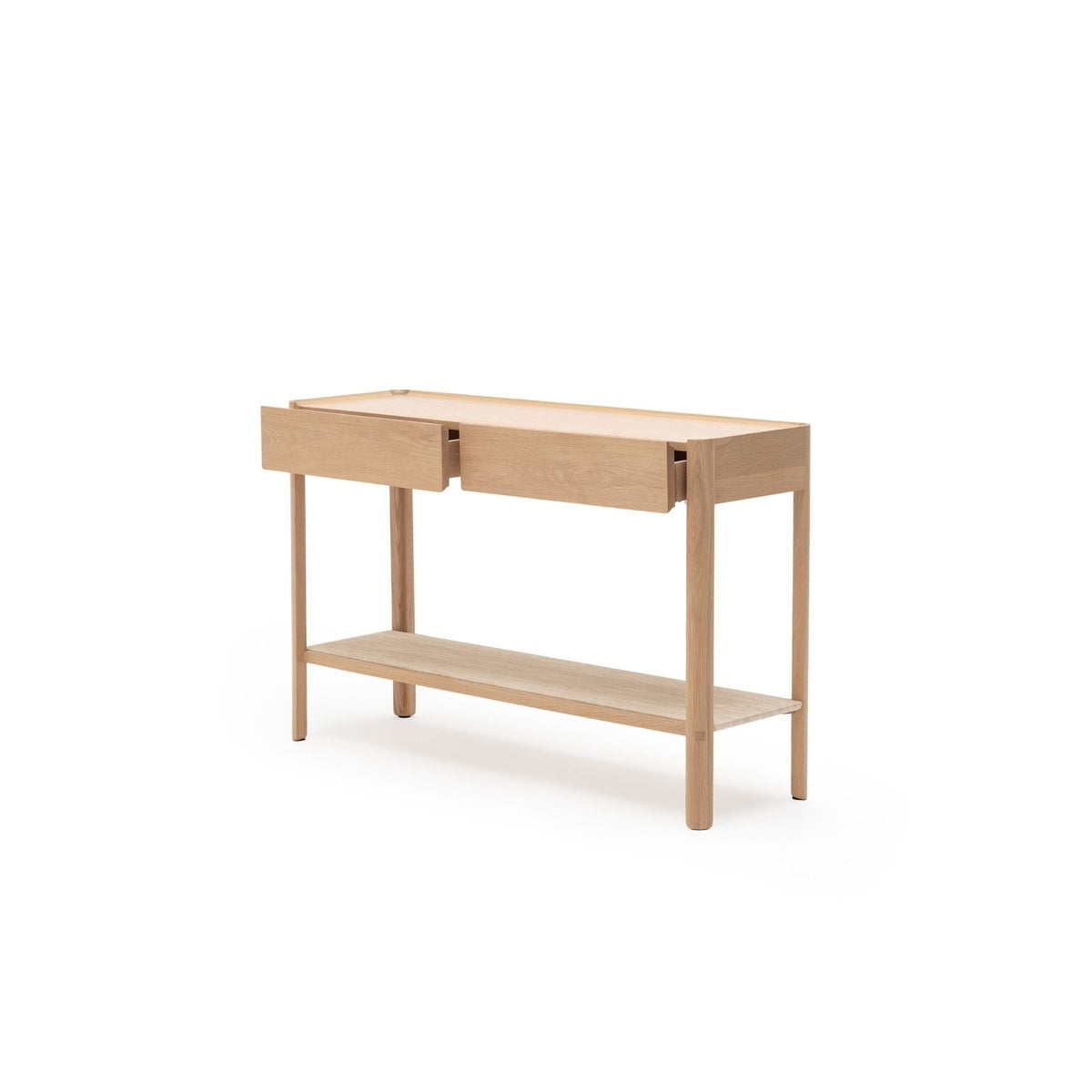 Nell Console - Blonde Oak & Travertine - Tolv Loom Collection Dubai