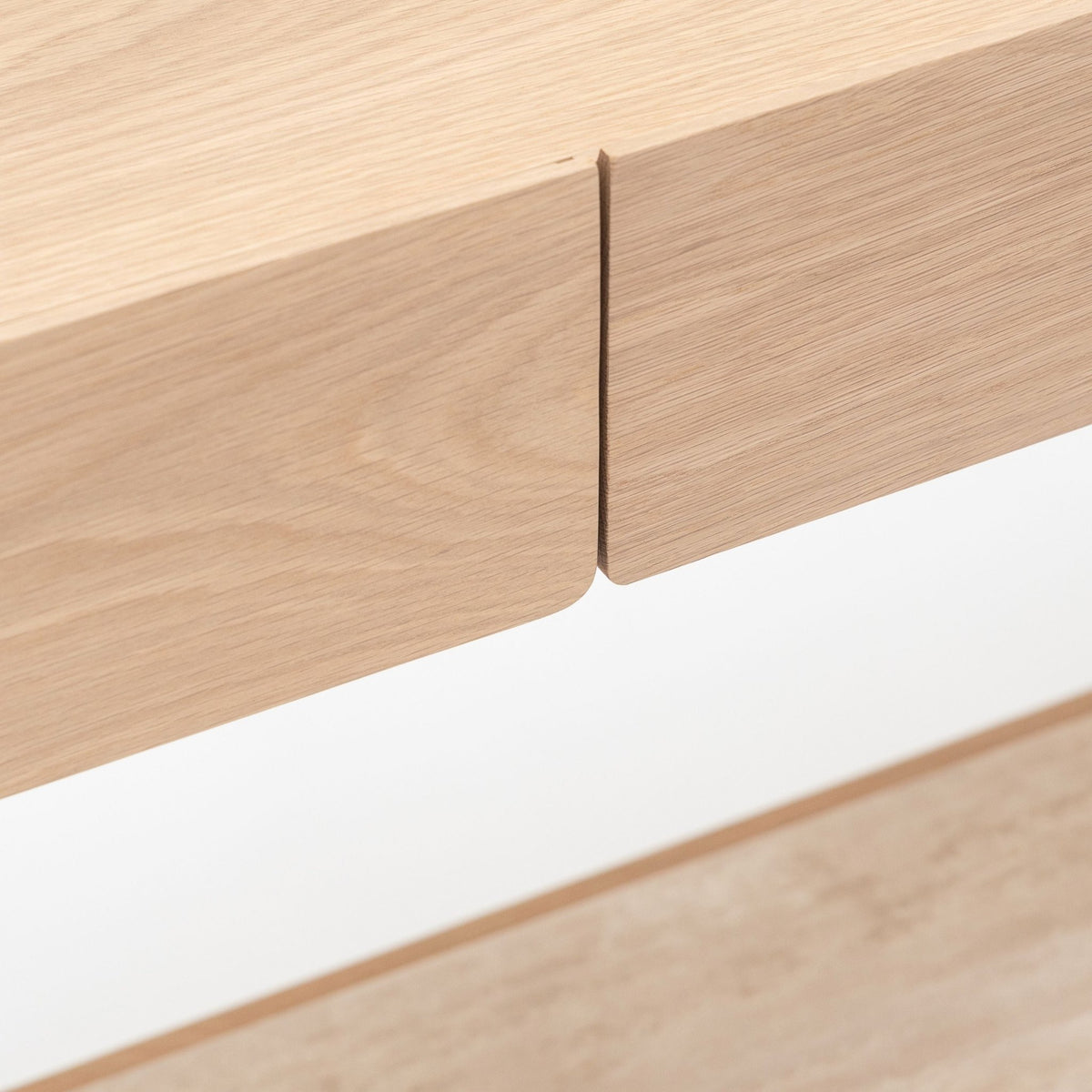 Nell Console - Blonde Oak & Travertine - Tolv Loom Collection Dubai