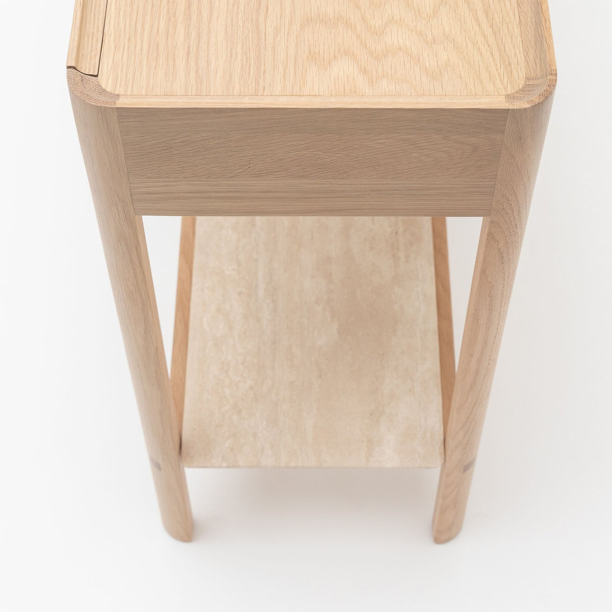 Nell Console - Blonde Oak & Travertine - Tolv Loom Collection Dubai