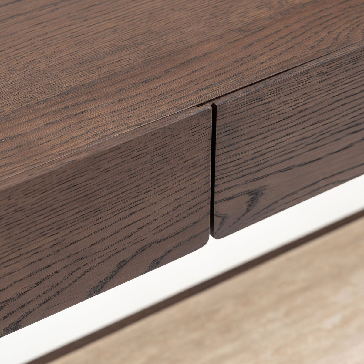 Nell Console - Espresso Oak & Travertine - Console Table with Storage Tolv Loom Collection Dubai