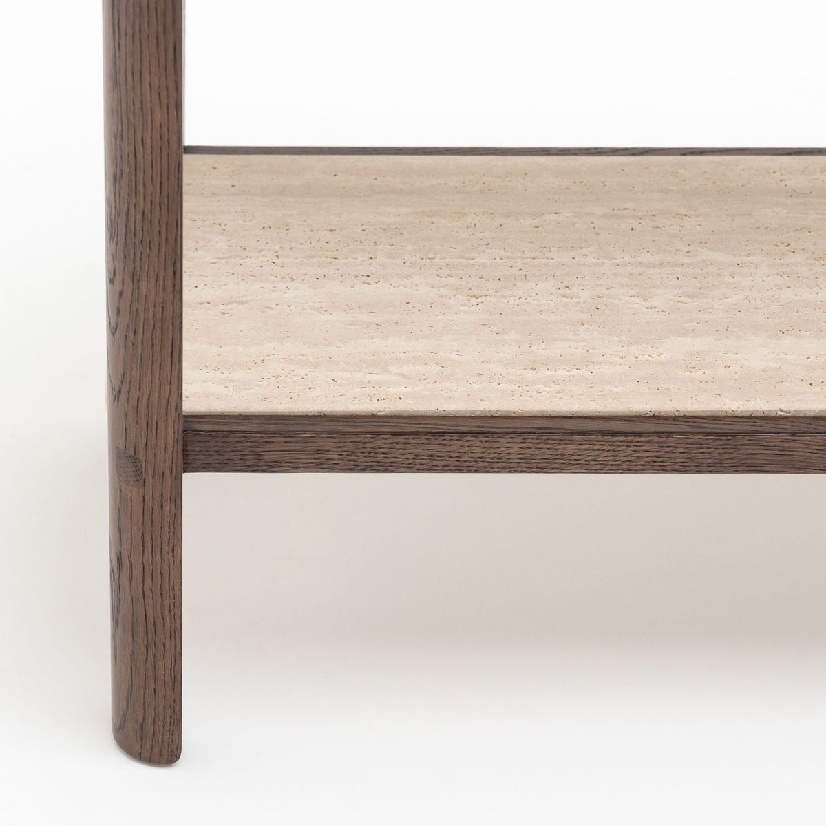Nell Console - Espresso Oak & Travertine - Console Table with Storage Tolv Loom Collection Dubai