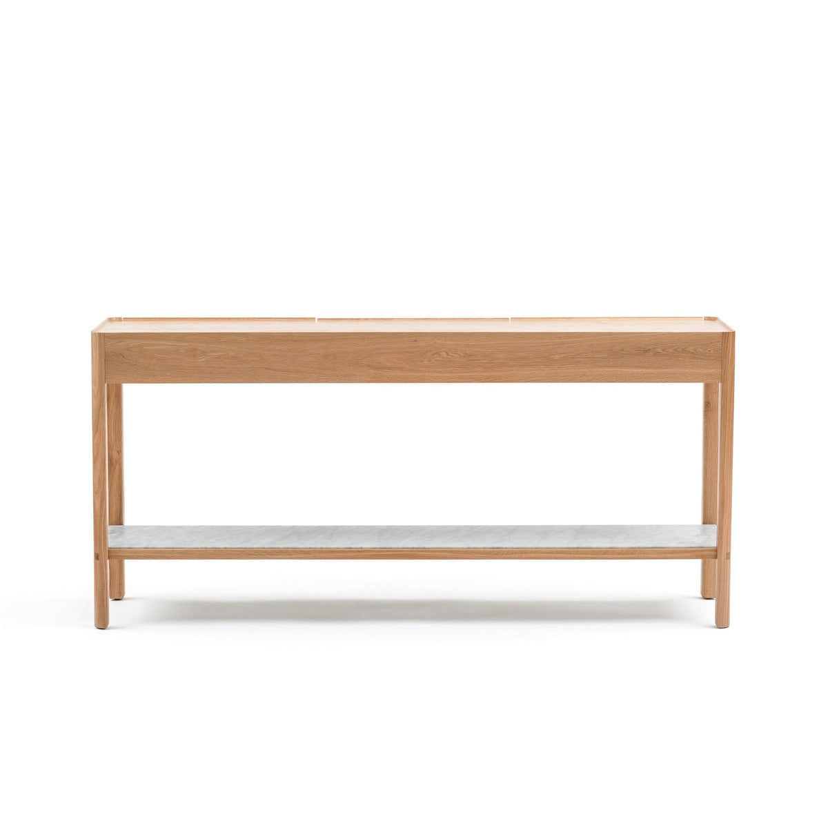 Nell Console - Light Oak & Bianca Carrara