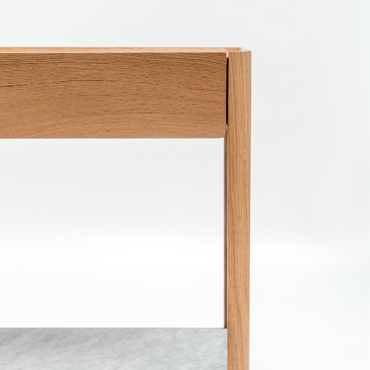 Nell Console - Light Oak & Bianca Carrara
