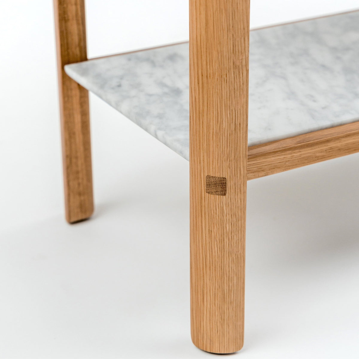Nell Console - Light Oak & Bianca Carrara