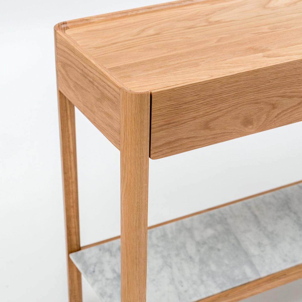 Nell Console - Light Oak & Bianca Carrara