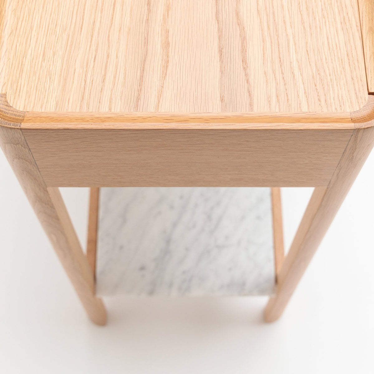 Nell Console - Light Oak & Bianca Carrara