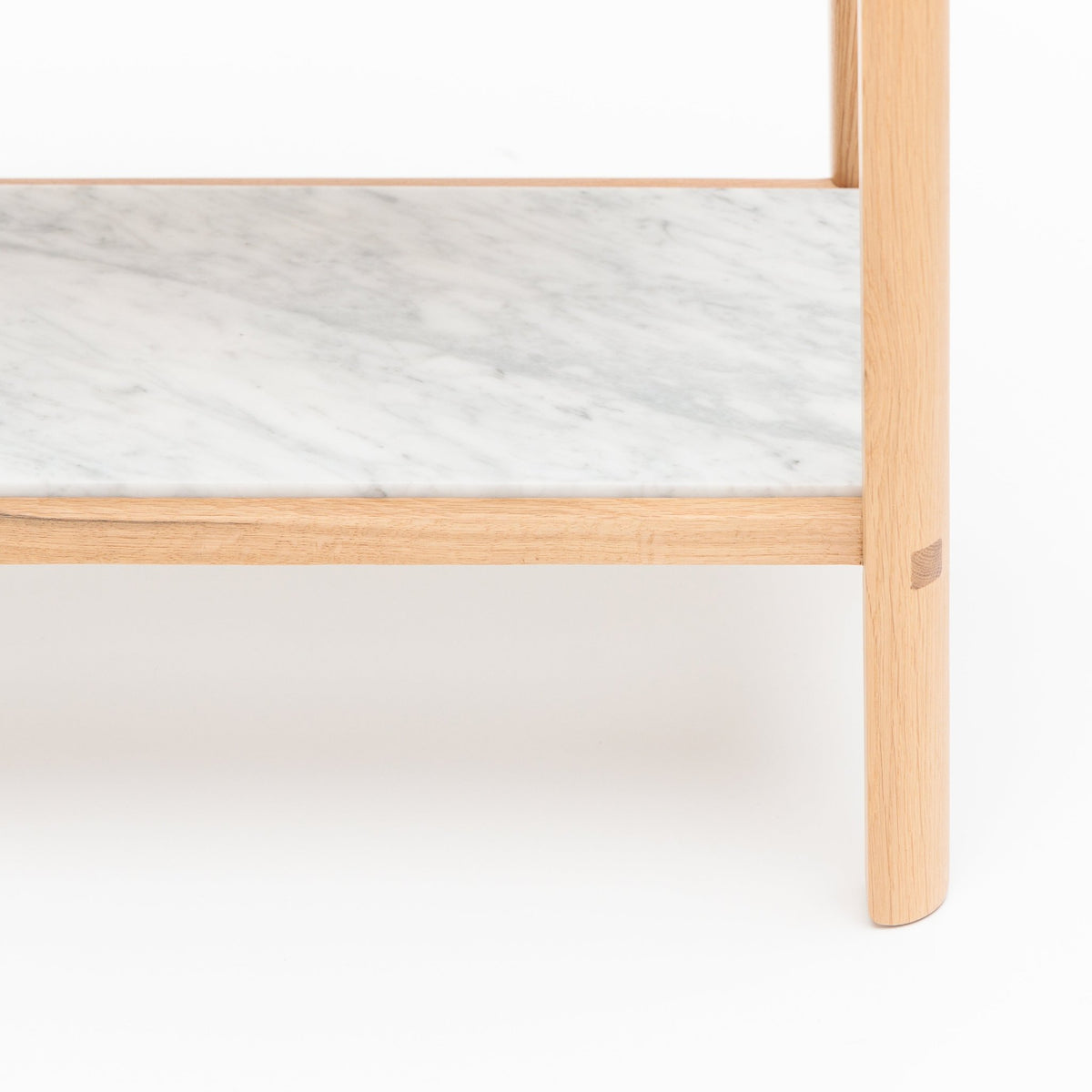Nell Console - Light Oak & Bianca Carrara