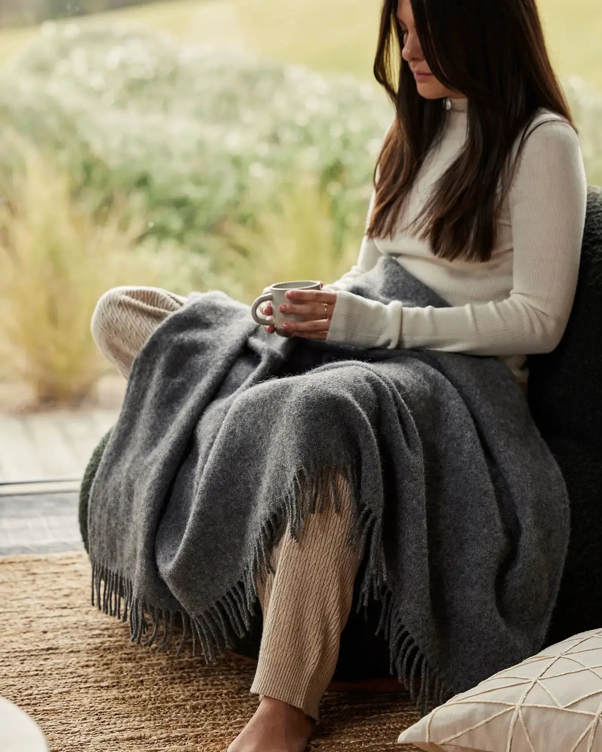 Nevis Throw - Charcoal