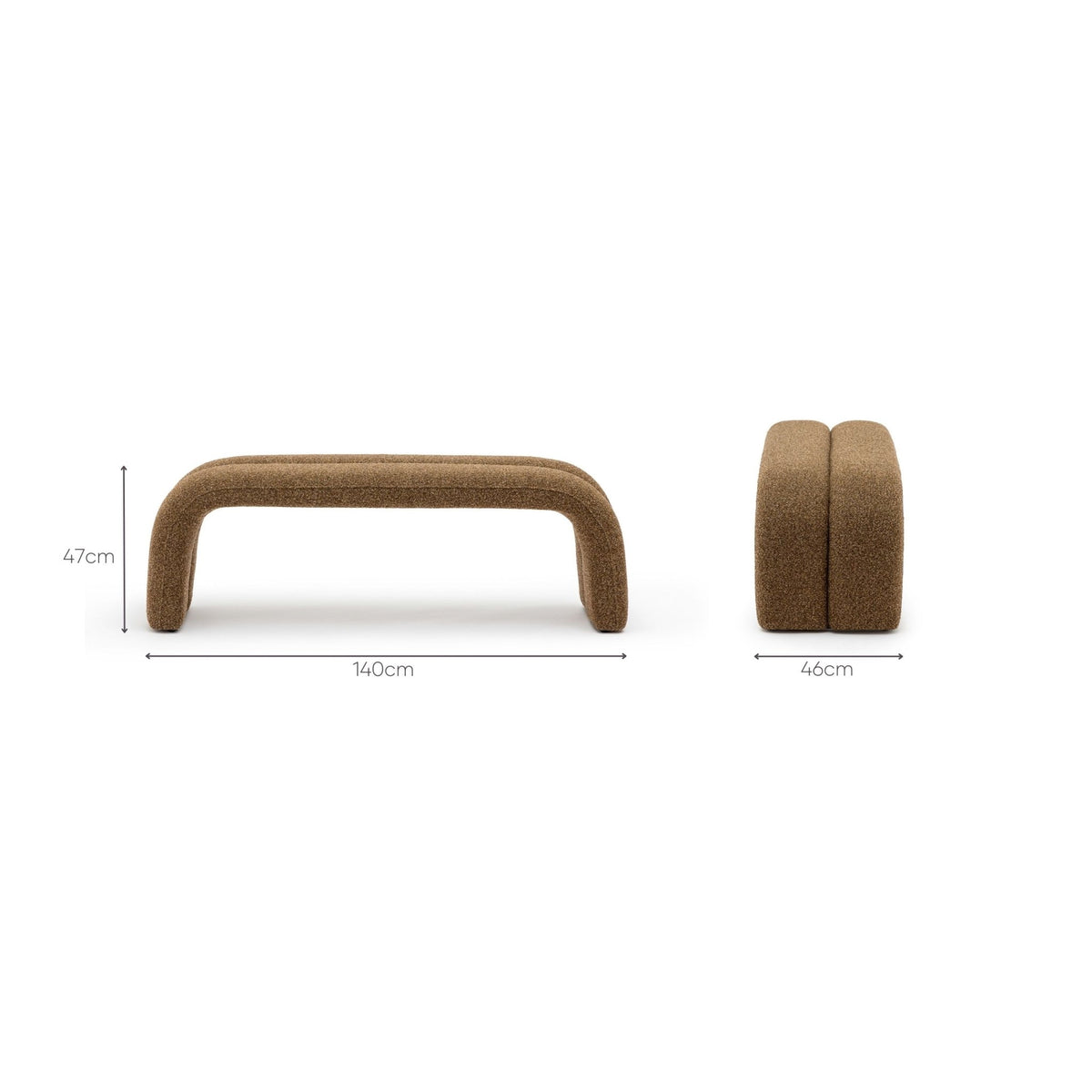 Nimbus Bench - Espresso - Benches Loom Collection Loom Collection Dubai