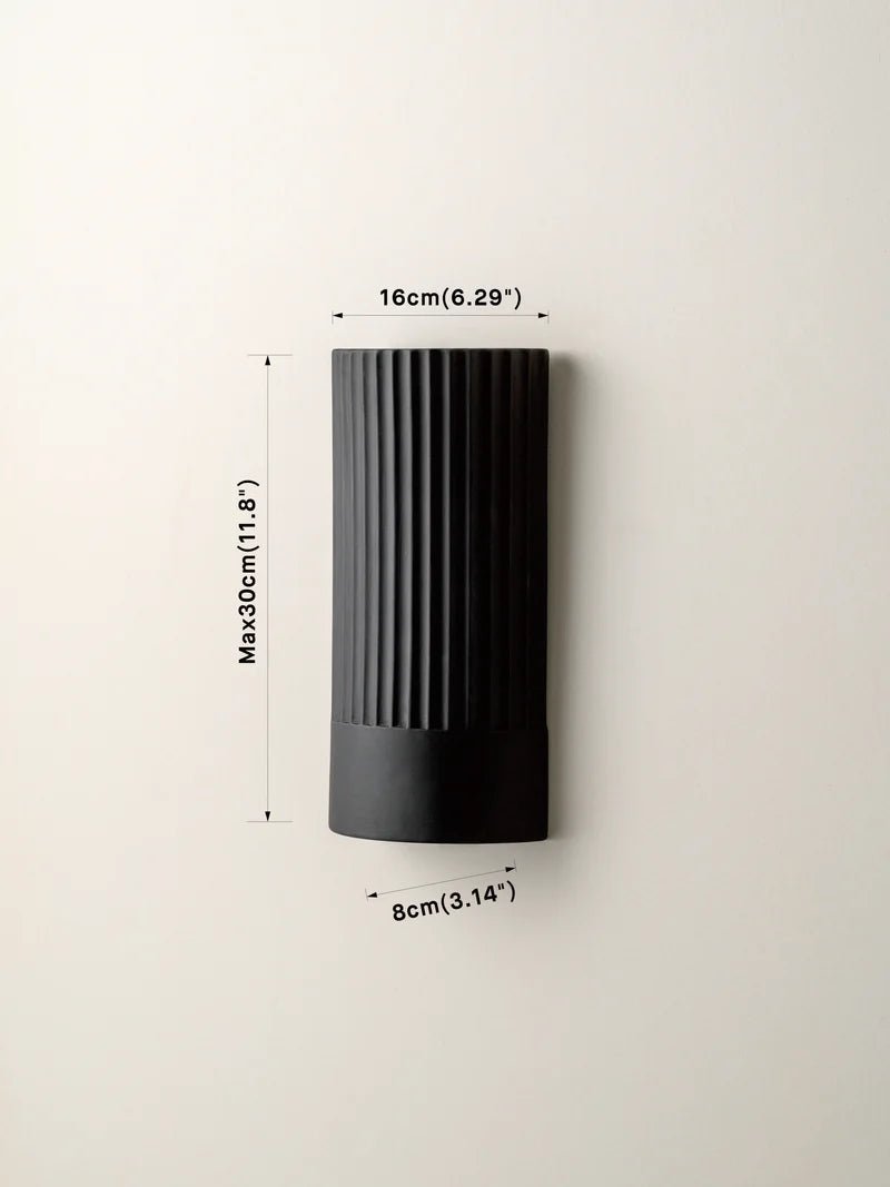 Nitara - Chocolate Ribbed Concrete Wall Light