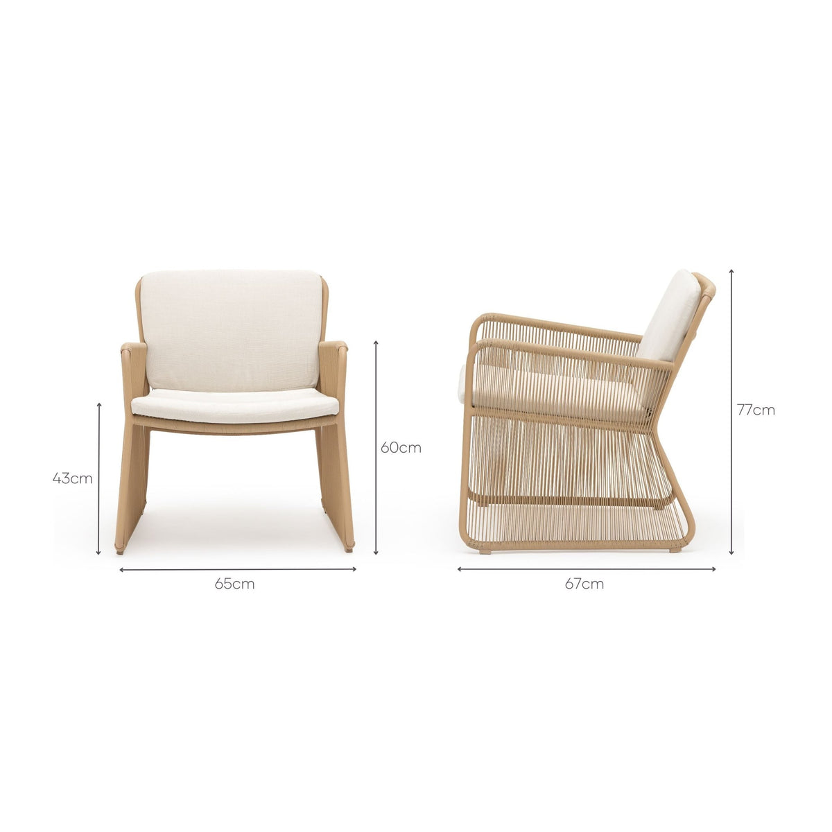 Noah Lounge Chair - Ginger - Outdoor Occasional Chairs Loom Collection Loom Collection Dubai