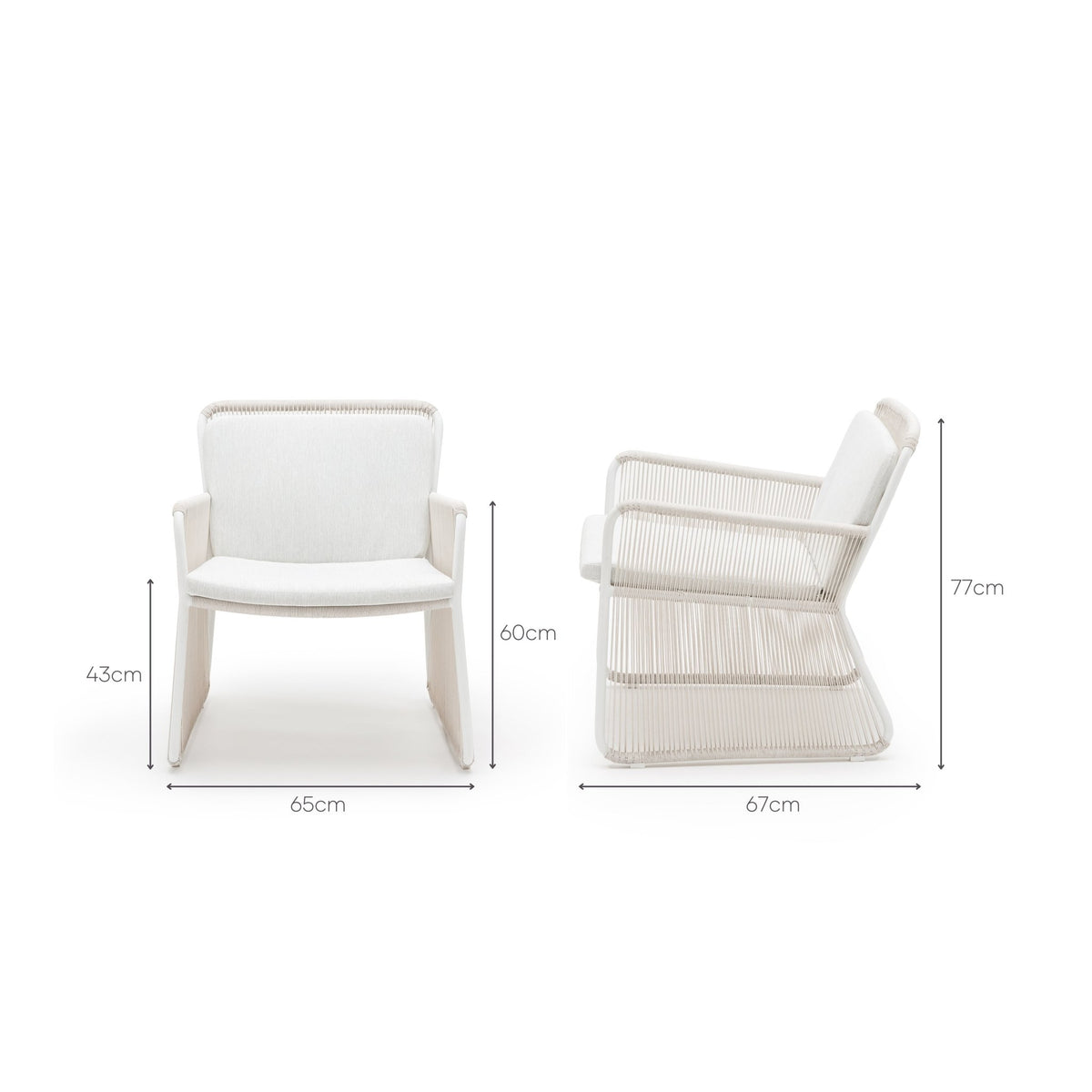 Noah Lounge Chair - Stonewhite